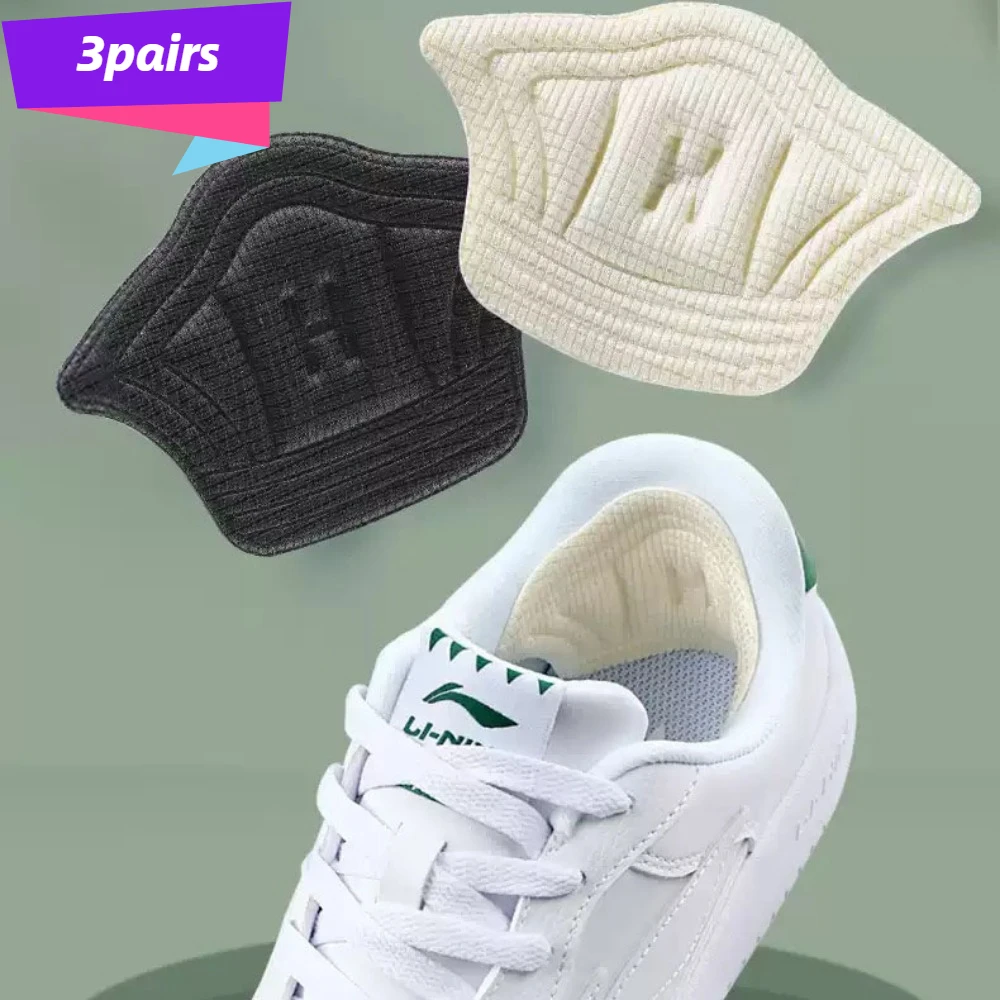 Fersenpolster-Einlagen für Sportschuhe, Verschleißfeste Fersenkissen-Aufkleber, Größenverstellbare Fußpolster-Einlegesohlen für Komfort & Rutschfestigkeit Image