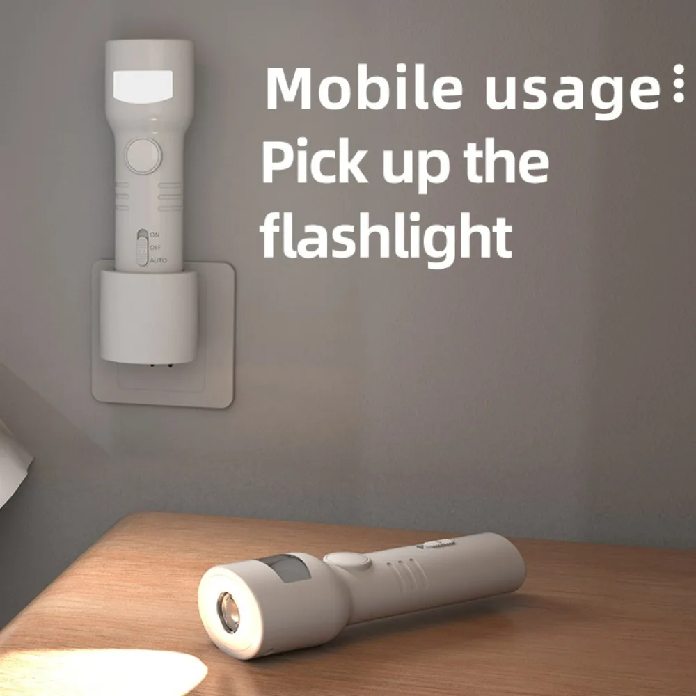 Tragbares, leichtes, intelligentes Nachttisch-Nachtlicht – wiederaufladbare Bewegungsmelder-Lampe, automatische Einführung, wenn erkannt und automatische Abschaltung nach dem Verlassen ist