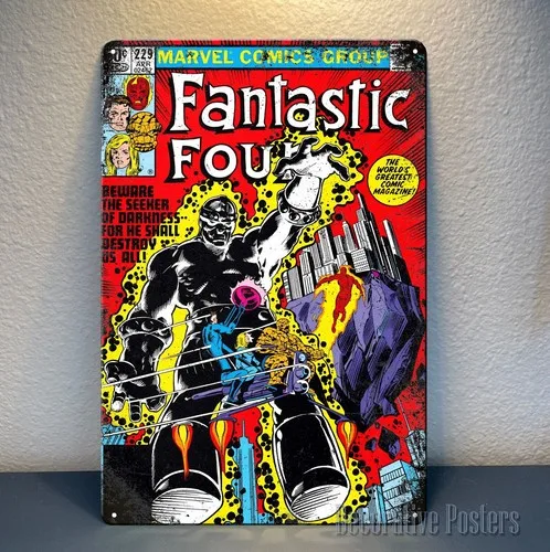 Fantastic Four 229 Metallposter – Sammelbares Comic-Buch-Schild – Größe: Image