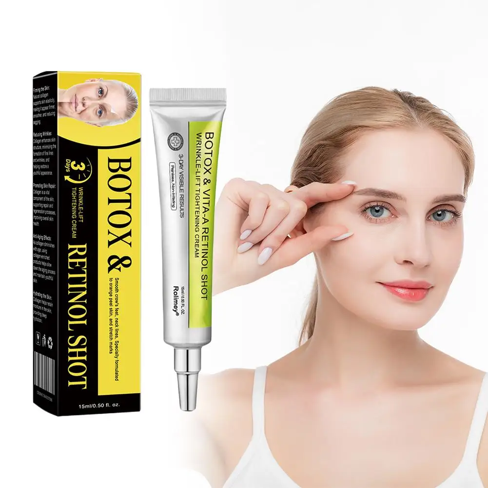 Verjüngende Feuchtigkeitscreme Schmerzfreie Glättung von Krähenhalsfalten Straffende Creme Rolimey Vita-A Retinol Shot Anti-Falten-Lifting Straffungscreme