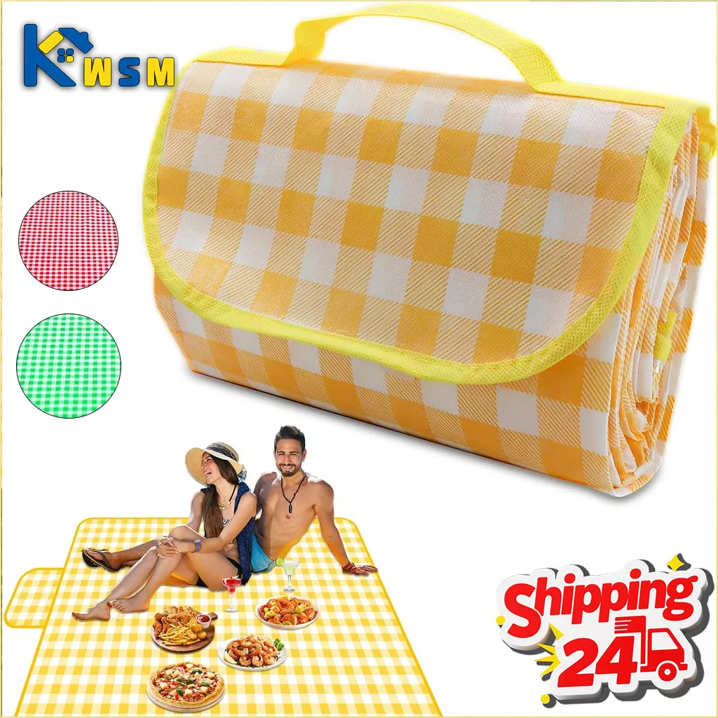 1–4 Stück große, tragbare, wasserdichte Strandmatte, faltbare Picknickdecke, leichte Camping-Bodenmatte für Outdoor-Reisen, Wandern Image