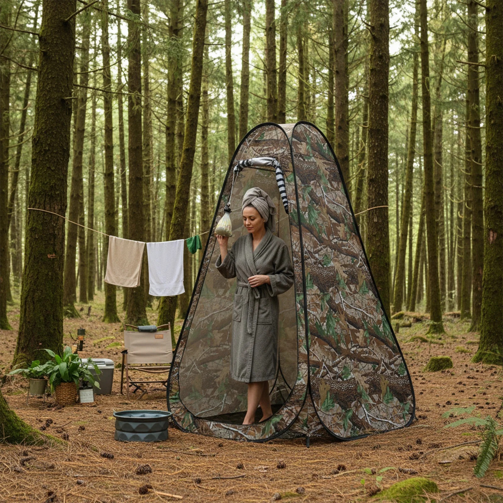 Tragbares Pop-Up-Privatsphäre-Zelt für Outdoor-Dusche Camping-Toilette Regenschutz Einfacher Aufbau Faltbar mit Aufbewahrungstasche