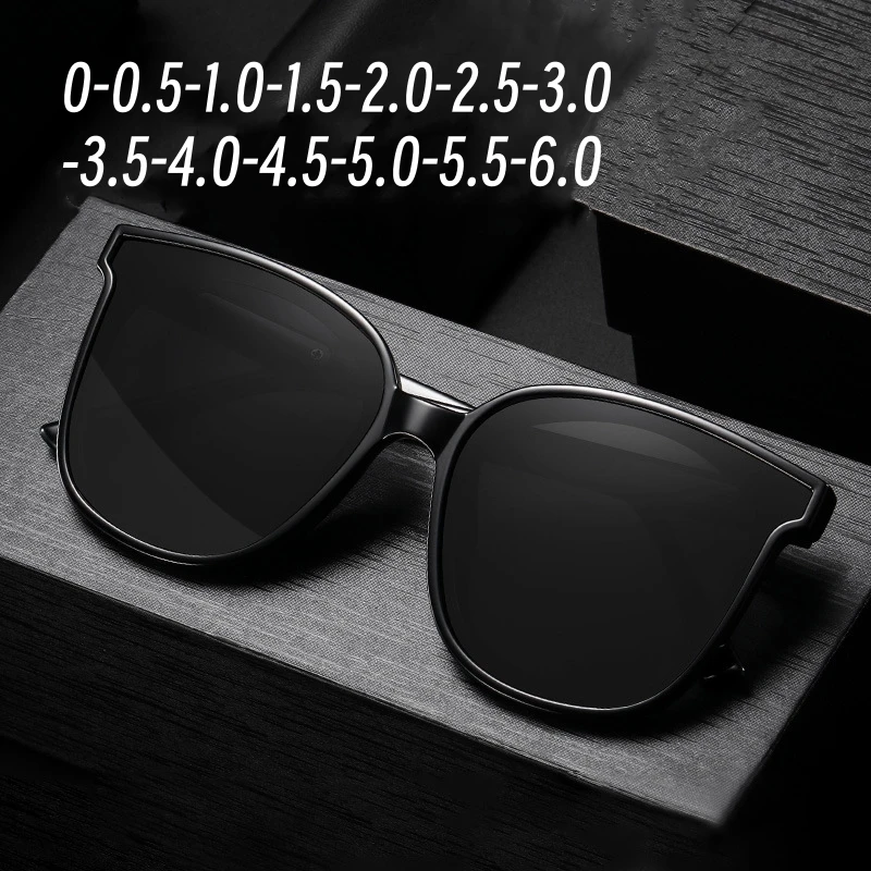 Männer Frauen Mode Polarisierte Sonnenbrille Blau Licht Blockieren Myopie Gläser Anti-strahlung Nahsicht Brillen Dioptrien 0 Bis -6,0 Image