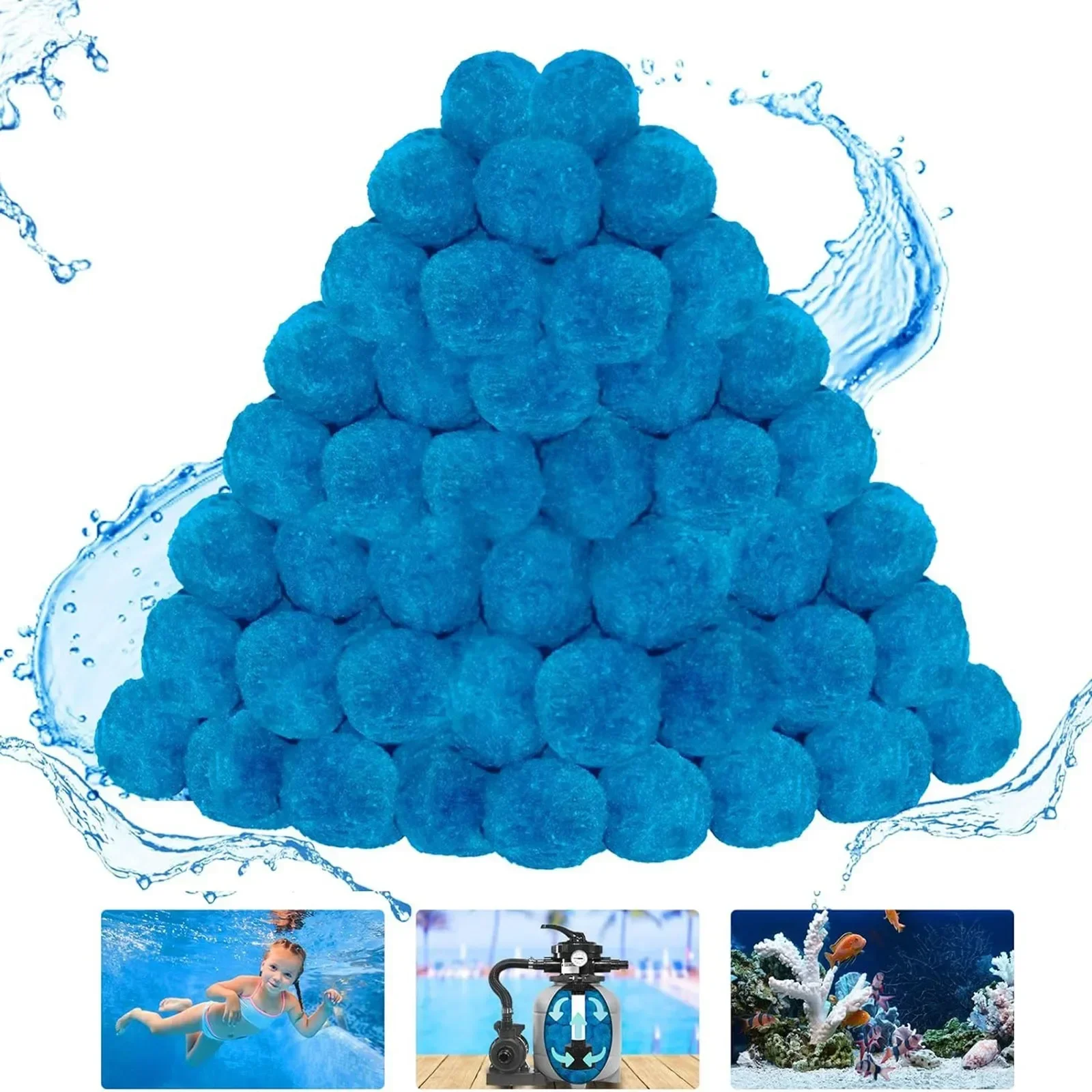 Whirlpool Filter kugel langlebig zuverlässig Faser Schwimmbad Spa Filter Sand Alternative Haushalts bedarf wieder verwendbare Filter kugel Image
