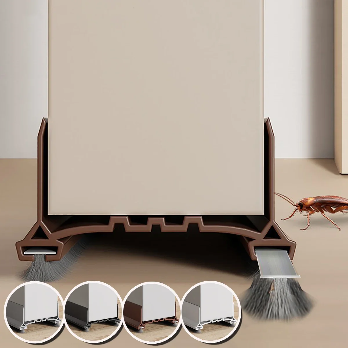 1 Stück 97cm Türdichtung mit Bürsten, staubdichtes Design, Insektenschutz, schalldicht, Wetterschutzleiste für Zuhause