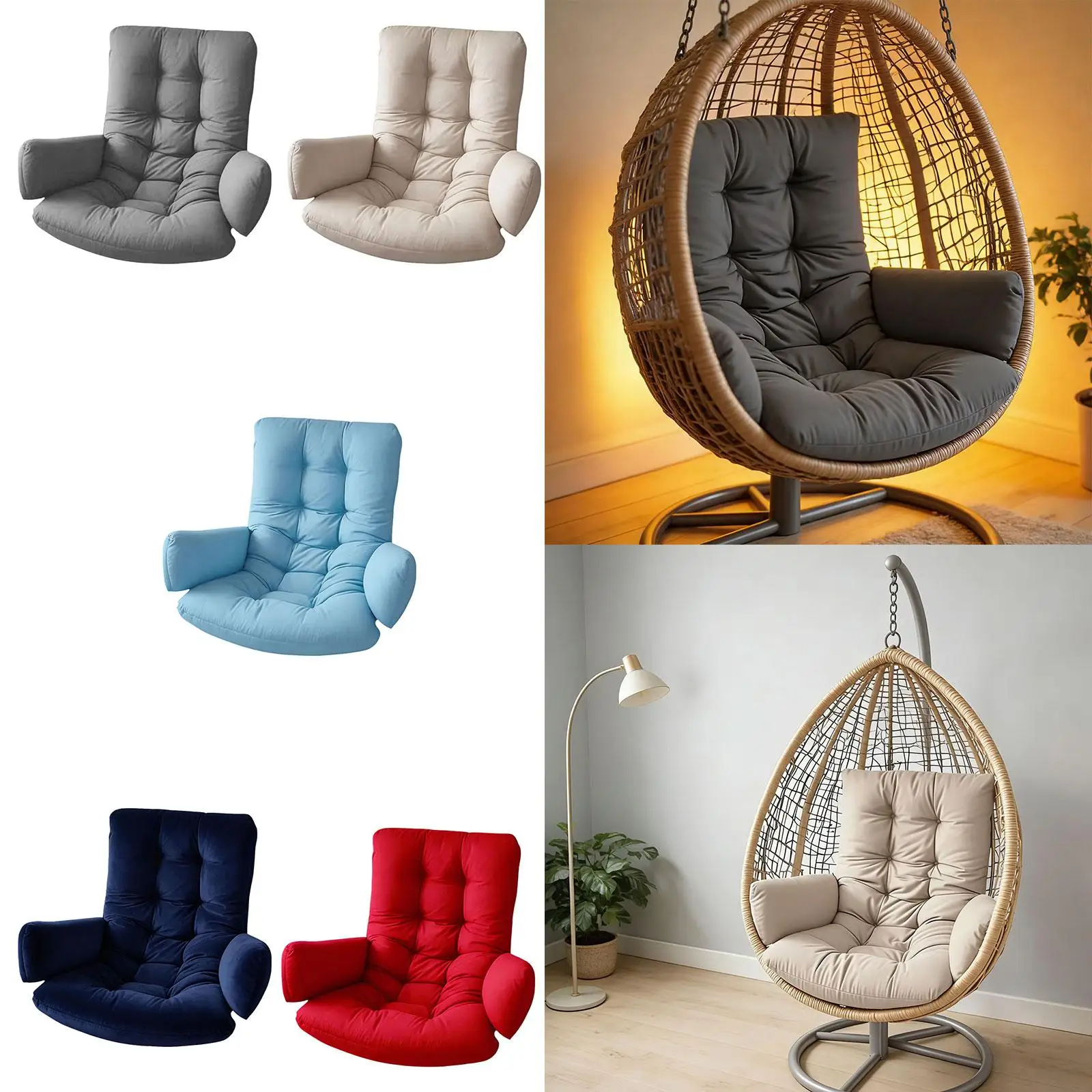 Gartenschaukel-Sitzkissen Schaukelkissen Outdoor-Hängesesselkissen für Gartenmöbel