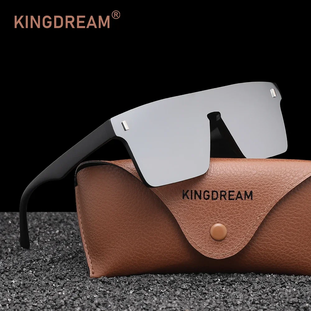 KINGDREAM Polarisierte Sonnenbrille für Damen und Herren, randlose UV400-Brille, Angel- und Fahrbrille Image