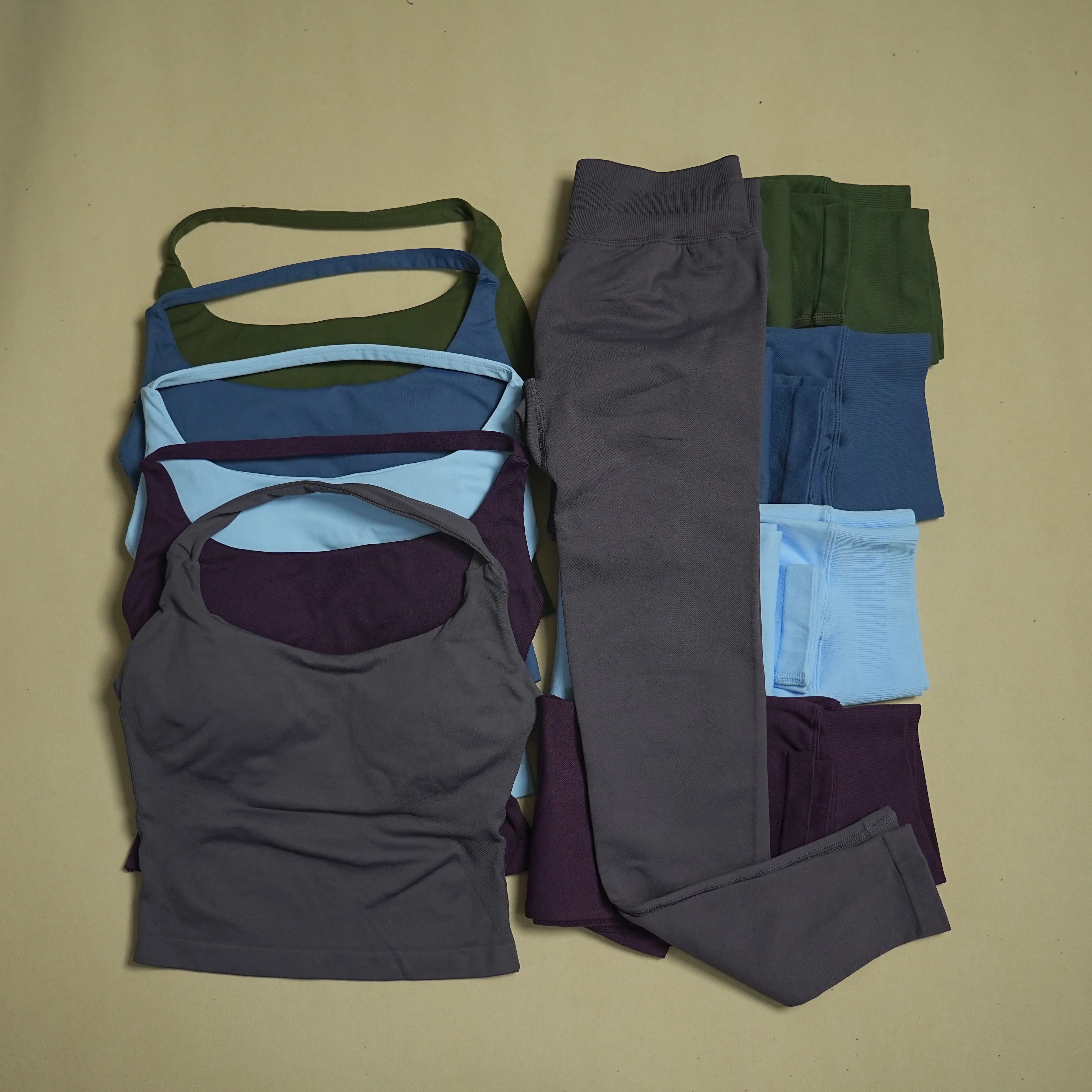 Ensemble de survêtement de sport pour femmes, 2 pièces, ensemble de yoga, vêtements de sport, haut et leggings de sport