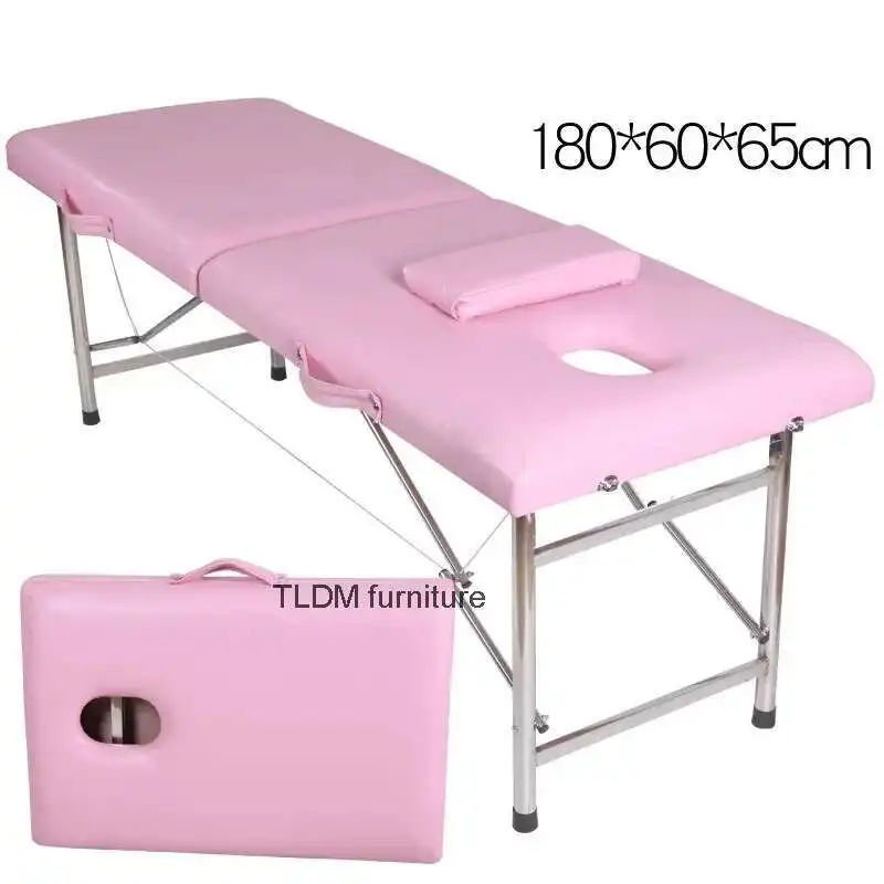 Lit de beauté de massage professionnel, lit de SPA de tatouage de massage pliant, salon de beauté personnalisé, table de traitement épaississante