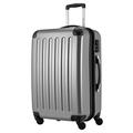 HAUPTSTADTKOFFER - Alex - Luggage Suitcase Hardside Spinner Trolley 4 Wheel Expandable, 65cm, silver