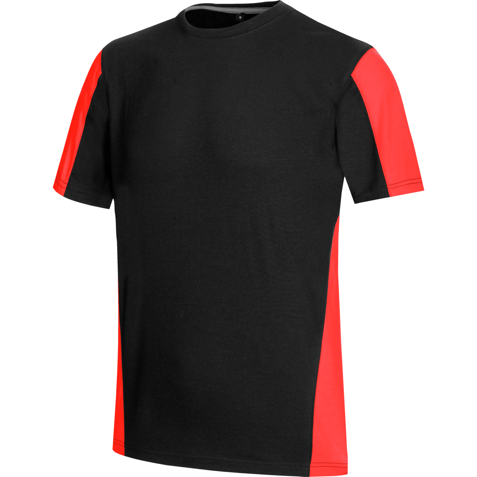 T-shirt de travail bicolore JOB+ BICOLOR noir/rouge