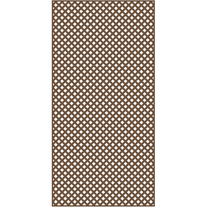 RDI Lattice Panel Privacy Diamond - 4 Foot x 8 Foot - Brazilian Walnut