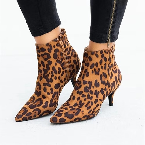 Schwarze Damenstiefeletten aus Wildlederimitat mit spitzer Spitze und kleinem Absatz – elegante Freizeit- und Abendschuhe fürs Büro und besondere Anlässe Image