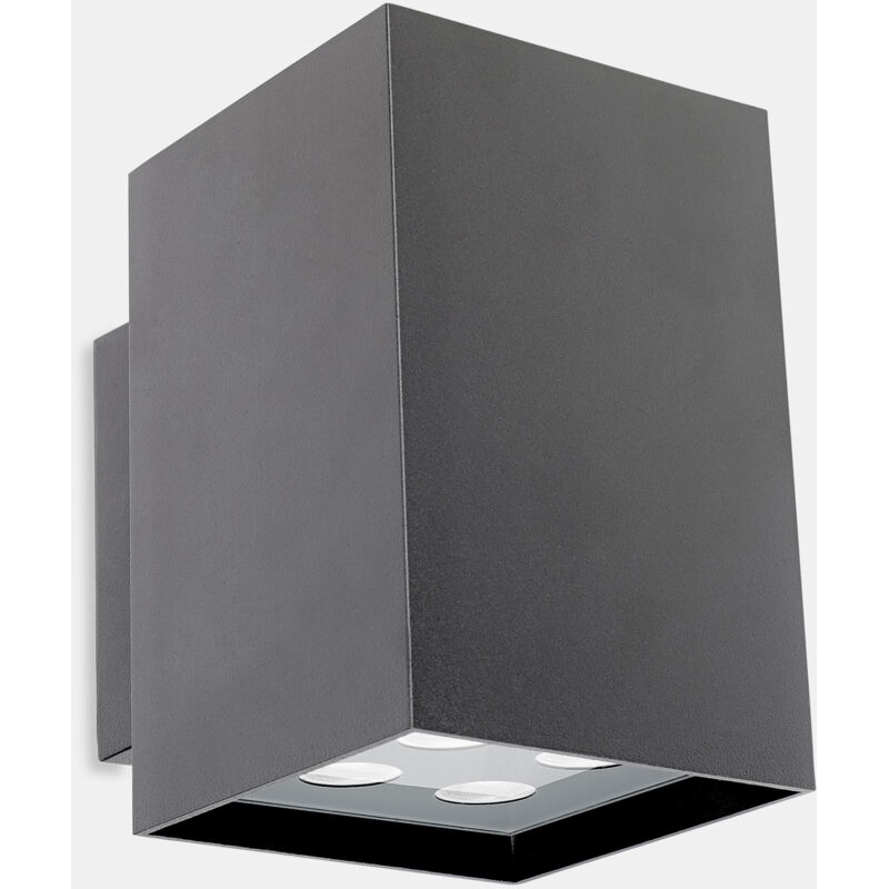 Aplique Ip65 Afrodita Power Led Double Emission Led 21.6 Blanco Neutro - 4000k On-off Gris Urbano 1390lm