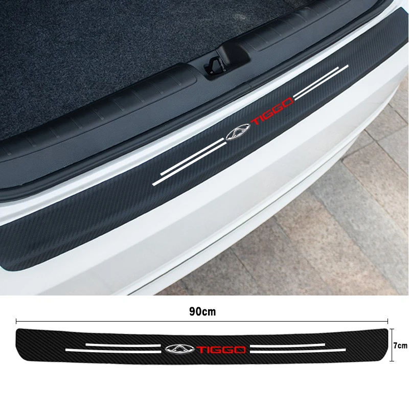 Auto Baule Posteriore Anti-Calcio Striscia di Protezione per Chery Tiggo 2 3 4 5 6 7 8 3X 5X Pro T11 Auto Baule Paraurti Piastra di Protezione adesivo
