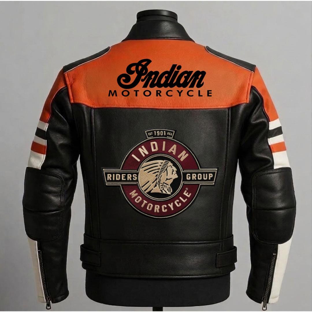 Giacca da motociclista indiana in vera pelle da uomo, cappotto in pelle da motociclista indiano, giacca in vera pelle bovina, abbigliamento da motocic