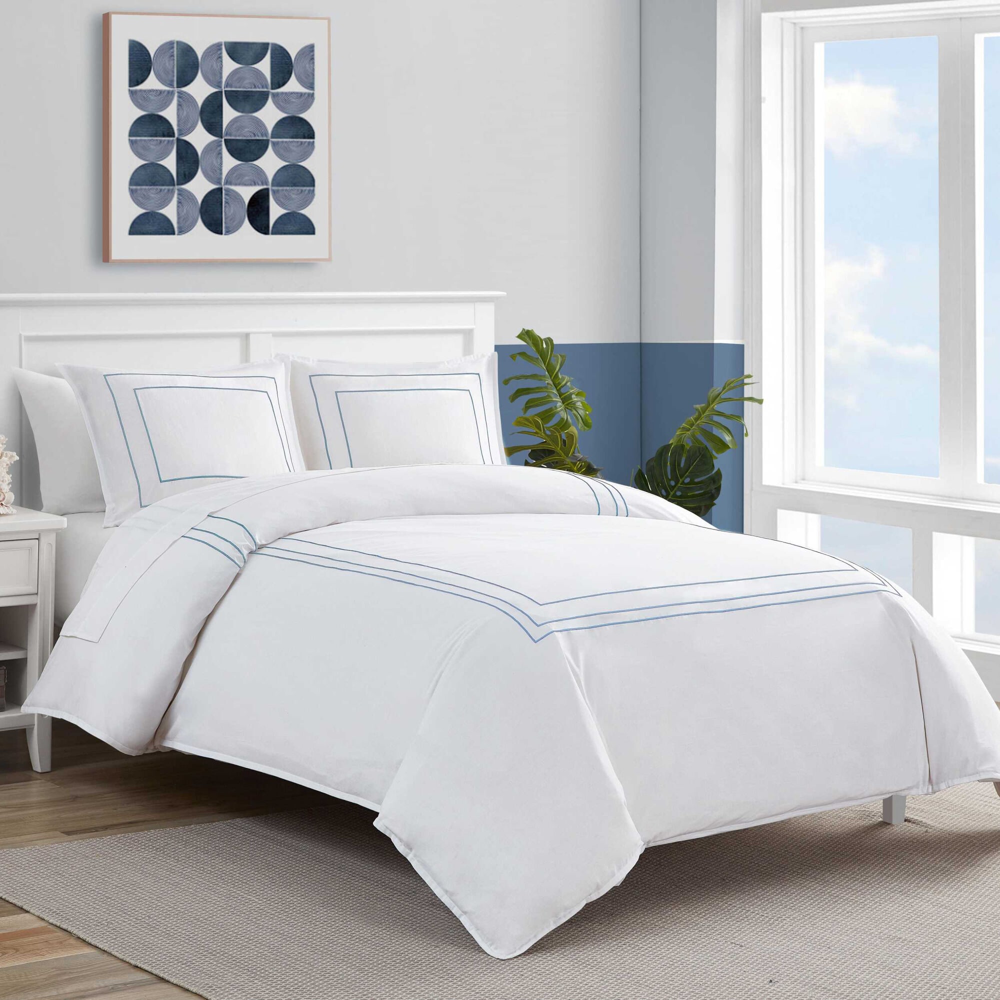 Alden Blue King Duvet Cover Set