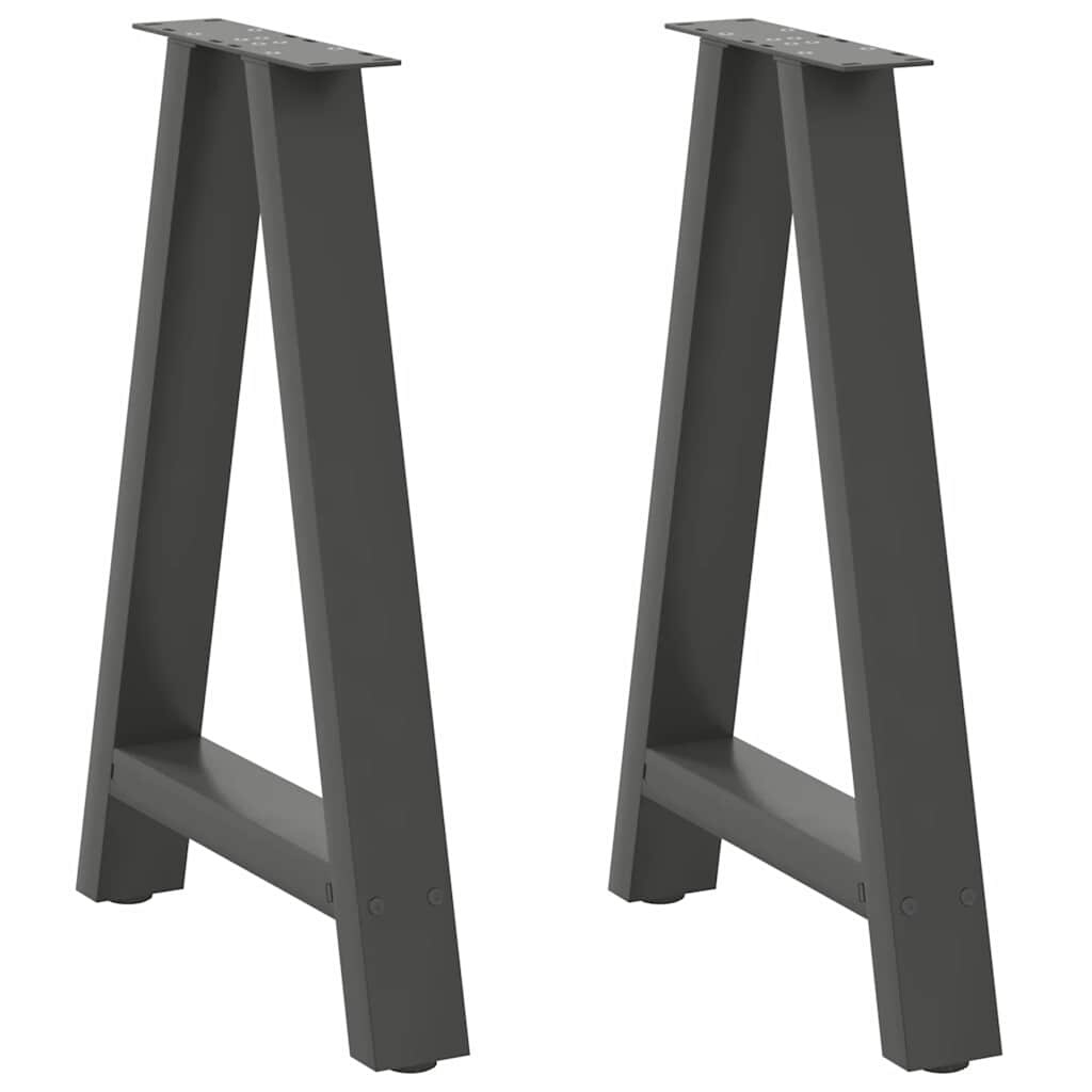 Helloshop26 - Set aus 2 A-förmigen Esstischbeinen 60 x 73 cm moderne robuste Konstruktion aus anthrazitfarbenem Stahl 02_0057127 Image