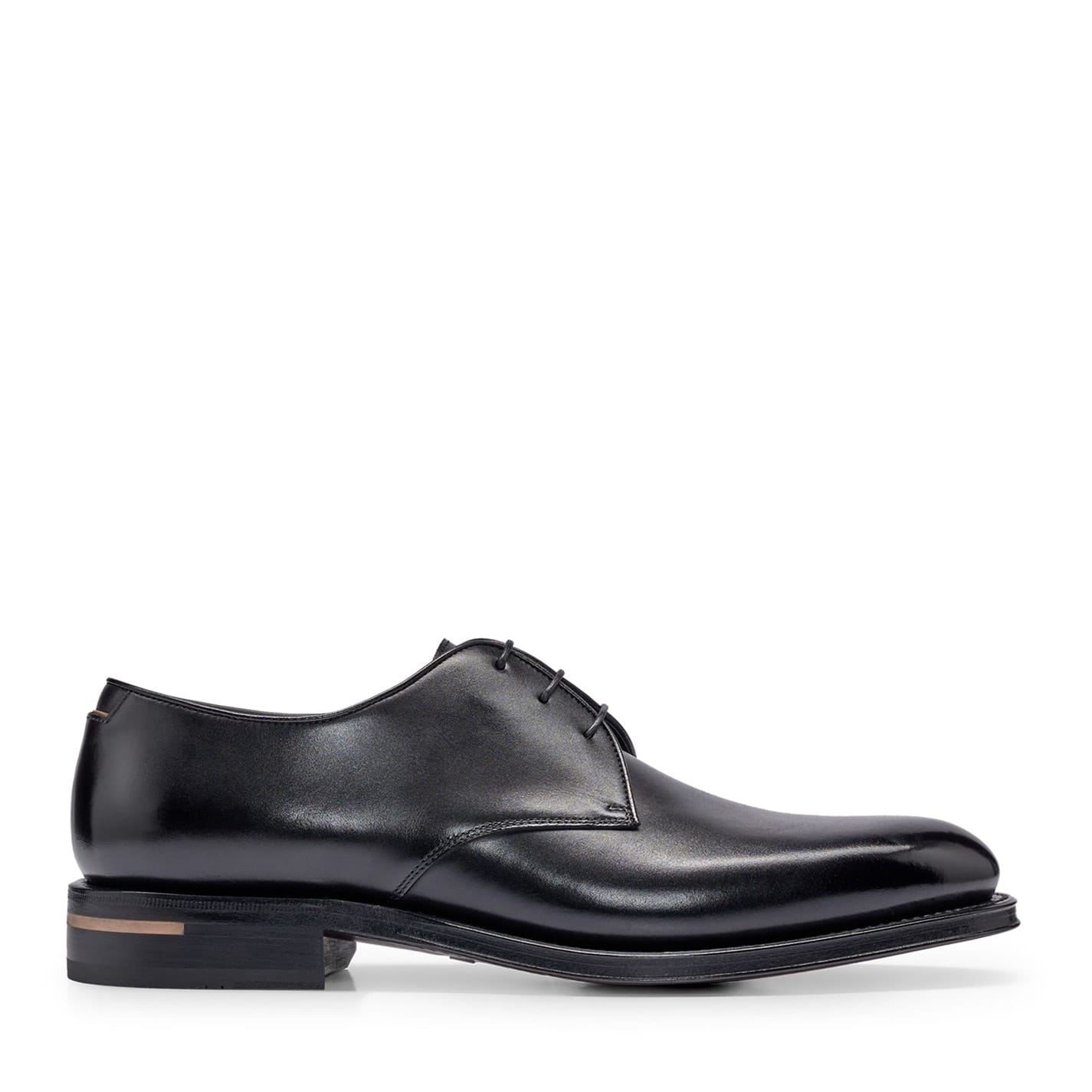 Boss Mens Terry Derby Shoes in Black - Size UK 7.5 | Boss Sale | Discount Designer Brands