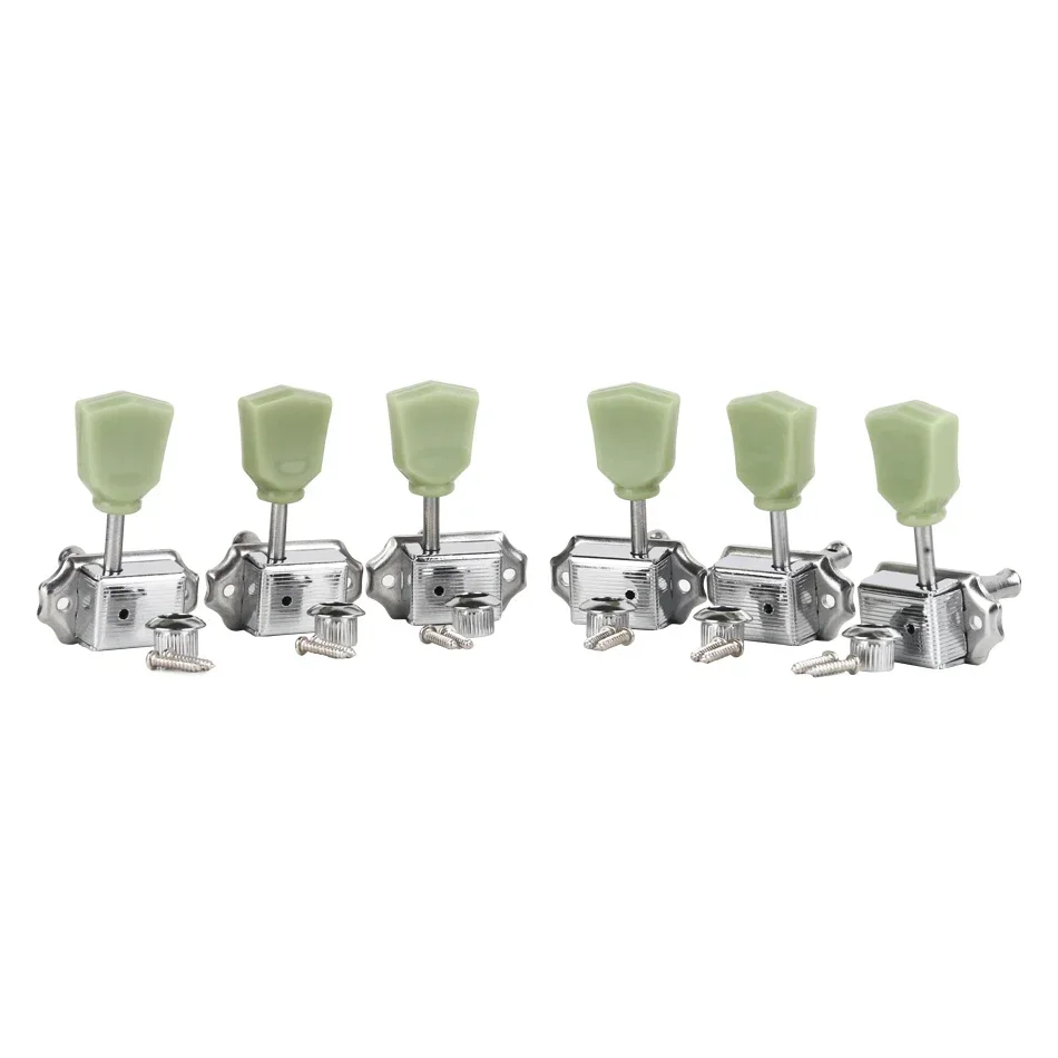 Gearlly 6 Teile/satz 3L3R Gitarre Mechaniken Gitarre Tuning Tasten Saiten Mechaniken Pegs Chrom für Elektrische Akustische Gitarren Image