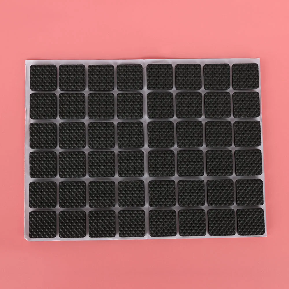 48 Pcs Non-slip Self Adhesive Möbel Gummi Tisch Stuhl Füße Pads Runde Platz Sofa Stuhl Bein Sticky Pad boden Protektoren Matte Image