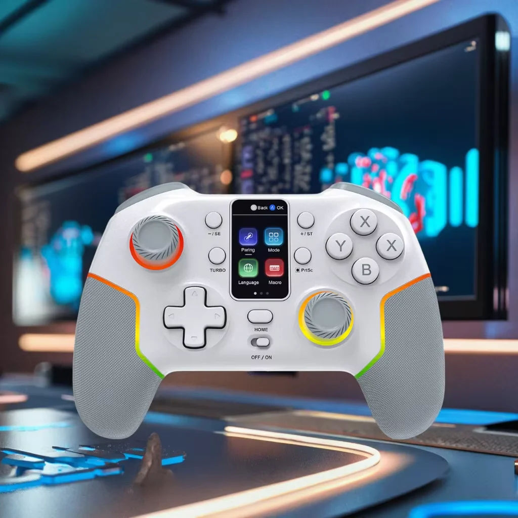Drahtloser Controller 7052P für PC/Switch/iOS/Android mit intelligentem Bildschirm, Hall-Joysticks und Turbo/Vibration, 1000-mAh-Gamepad Image