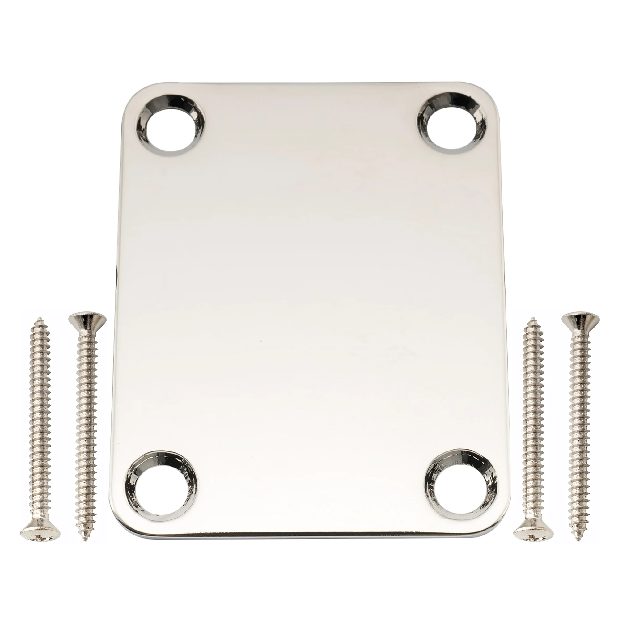 Musiclily Pro Heavy Duty Steel Rechteckige Halsplatte 4-Loch-Halsgelenkbrett für Gitarrenbass Image