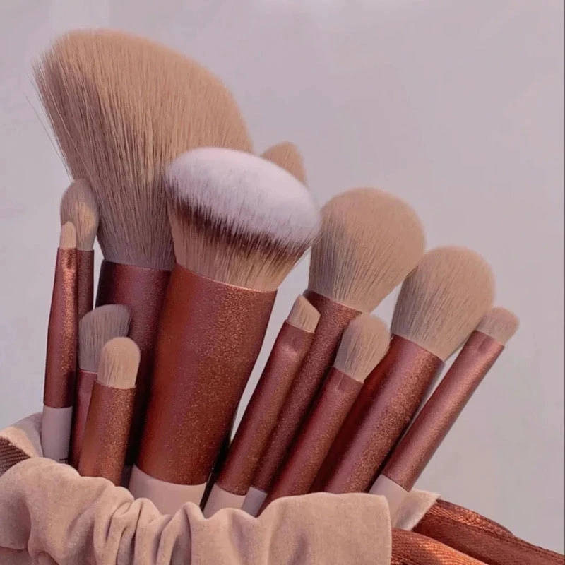 13-teiliges Make-up-Pinsel-Set, flauschig, weich, für Schönheit, Kosmetik, Foundation, Rouge, Lidschatten, Kabuki, Blending, Make-up-Pinsel-Werkzeuge