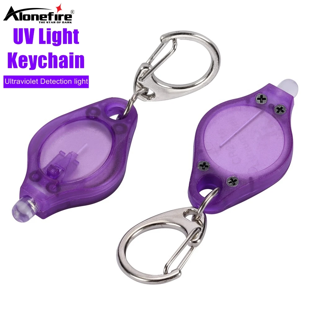 1/10/50pc 365/395nm UV LED Schlüsselbund Licht Mini Tragbare Geld Erz Haustier Flecken katze Tinea Unsichtbare tinte Marker Fluoreszierende Detektor