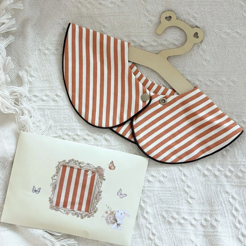 Baby-Speicheltuch aus reiner Baumwolle, Kinderzubehör für Jungen und Mädchen, Lätzchen für Neugeborene, hochwertiger Paspel-Stil Image