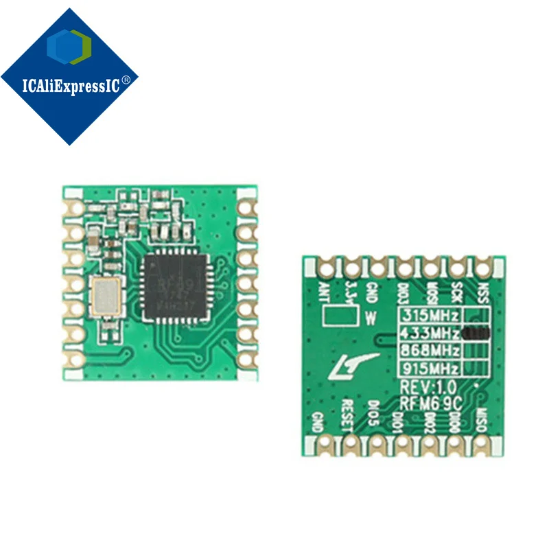 1 Stück rfm69 rfm69w rfm69cw 433mhz 20dbm drahtloses Hochleistungs-Transceiver-Modul Image