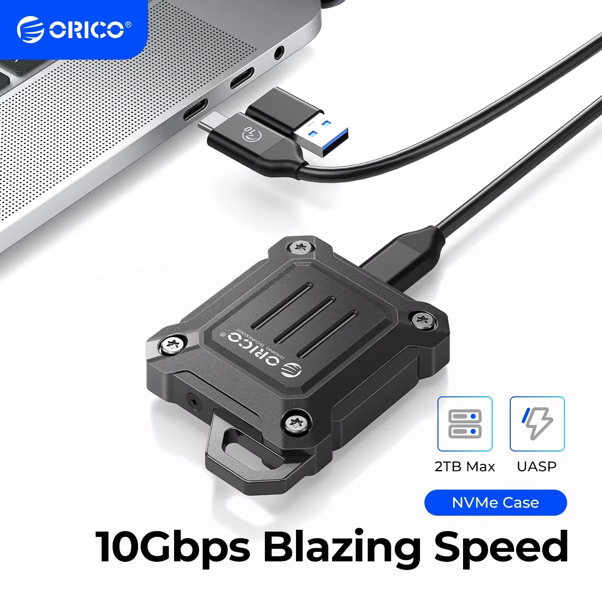 ORICO M.2 NVMe Festplattengehäuse USB 3.2 Gen 2 10 Gbit/s NVME SSD-Gehäuse PCI-E M-Key 2230 mm für PC Externes SSD-Laufwerksgehäuse Image