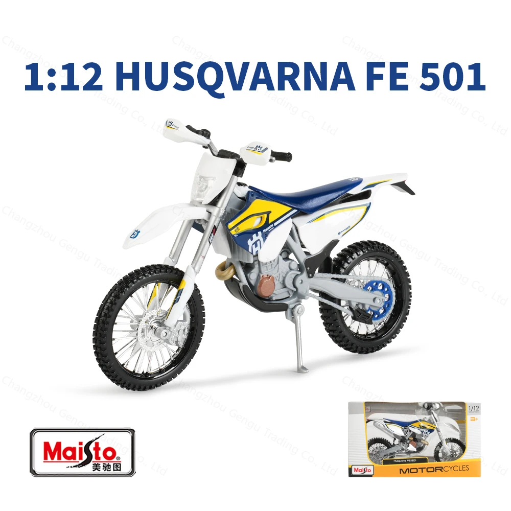 Maisto 1:12 Husqvarna FE 501 Druckgussfahrzeuge, Sammlerstücke, Hobbys, Motorradmodell, Spielzeug