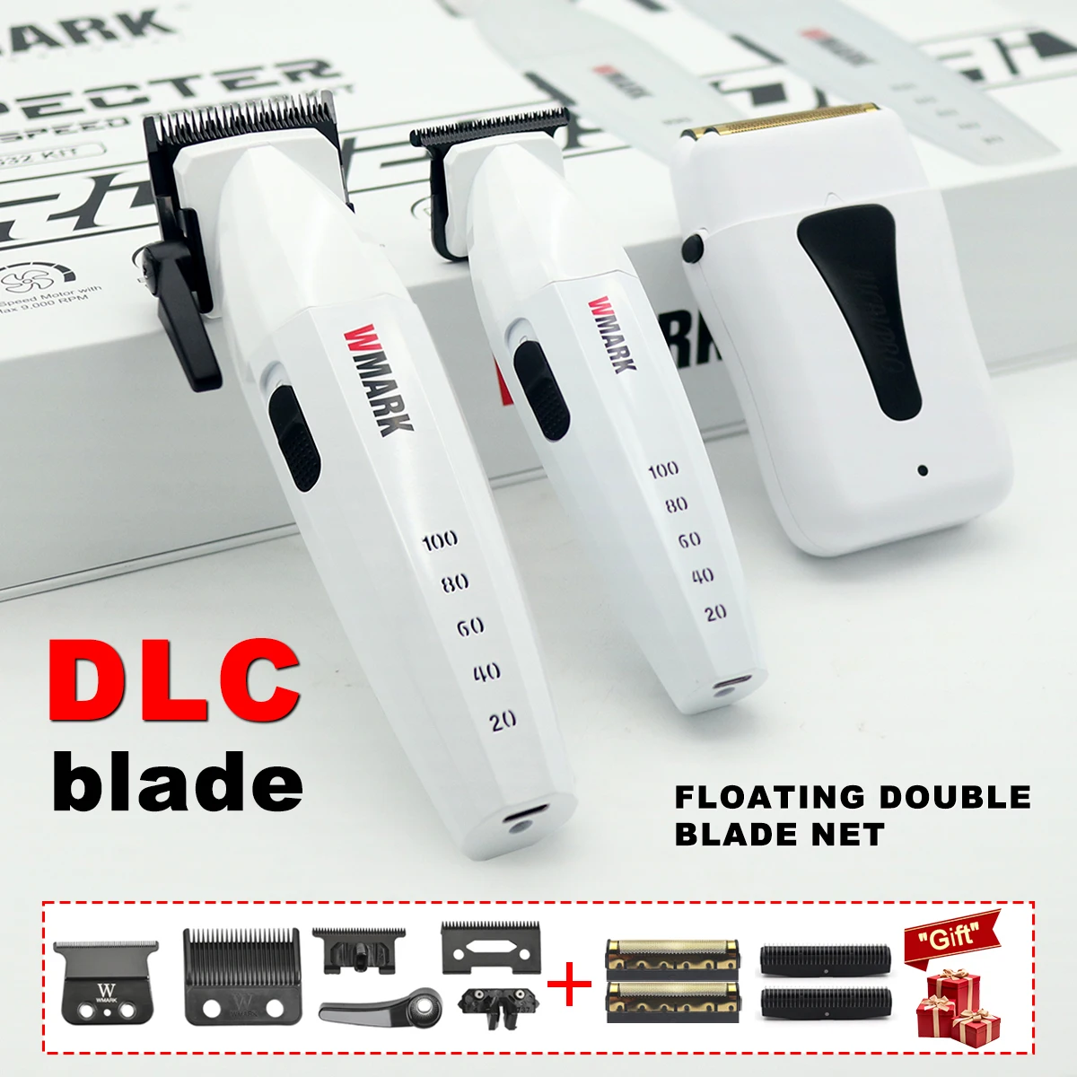 Professionelles Haarschneidemaschinen-Set mit DLC-Klinge, 10.000 U/min, professionelle Friseur-Haarschneidemaschine, Wmark NG8632KIT JUCAI JC10000 Image