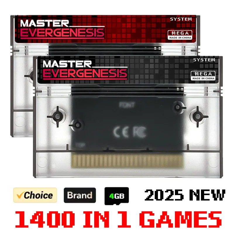 2025 Neues Master System 1400 in 1 Spielkassette ED MS Flash-Karte für USA EUR SEGA Master System I Spielekonsole mit 4G TF-Karte Image