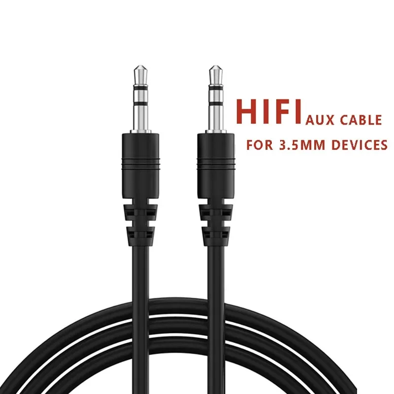 Aux-Kabel, 3,5 mm Klinke auf 3,5 Klinke, männlich, Auto-Hilfs-Audiokabel, Draht für Telefon, Kopfhörer, Lautsprecher, Laptop, Auto, MP3/4 Aux-Kabel, 0,5 m Image