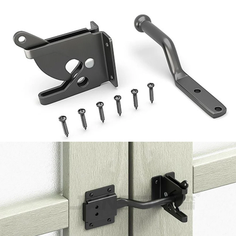 Auto-Torriegel mit Bolzen für Weide, Gartenzaun, Bauernhoftor, Kohlenstoffstahl, automatischer Slam Catch, Garten-Hardware Image