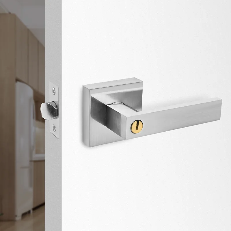 Schwarzes quadratisches Türgriff schloss, Zugangs schutz maske, Innen schlafzimmer und-bad, Hardware-Zubehör, Türschlösser Image