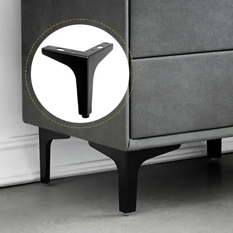 Moderne Minimalistische Metall-Verhöhrungsbeine | 4er-Pack universelle Möbelfüße für Sofa, Schrank, Tisch Image