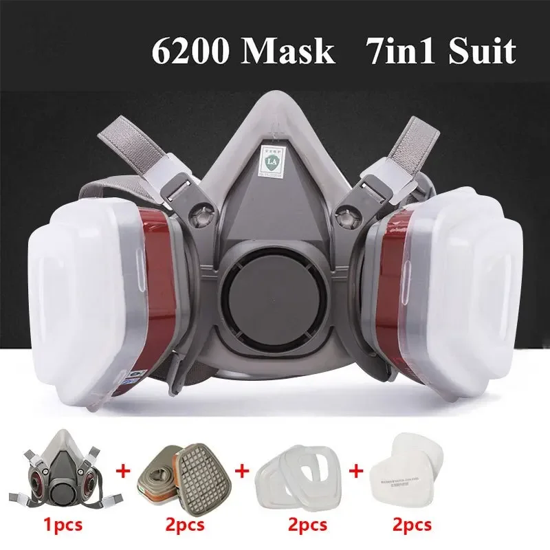 7-in-1 gasdichte Halbgesichtsmaske mit 6001 2091 5n11-Filtern für die Kombination der Gasmaskenreihe mit chemischer organischer Schutz Image