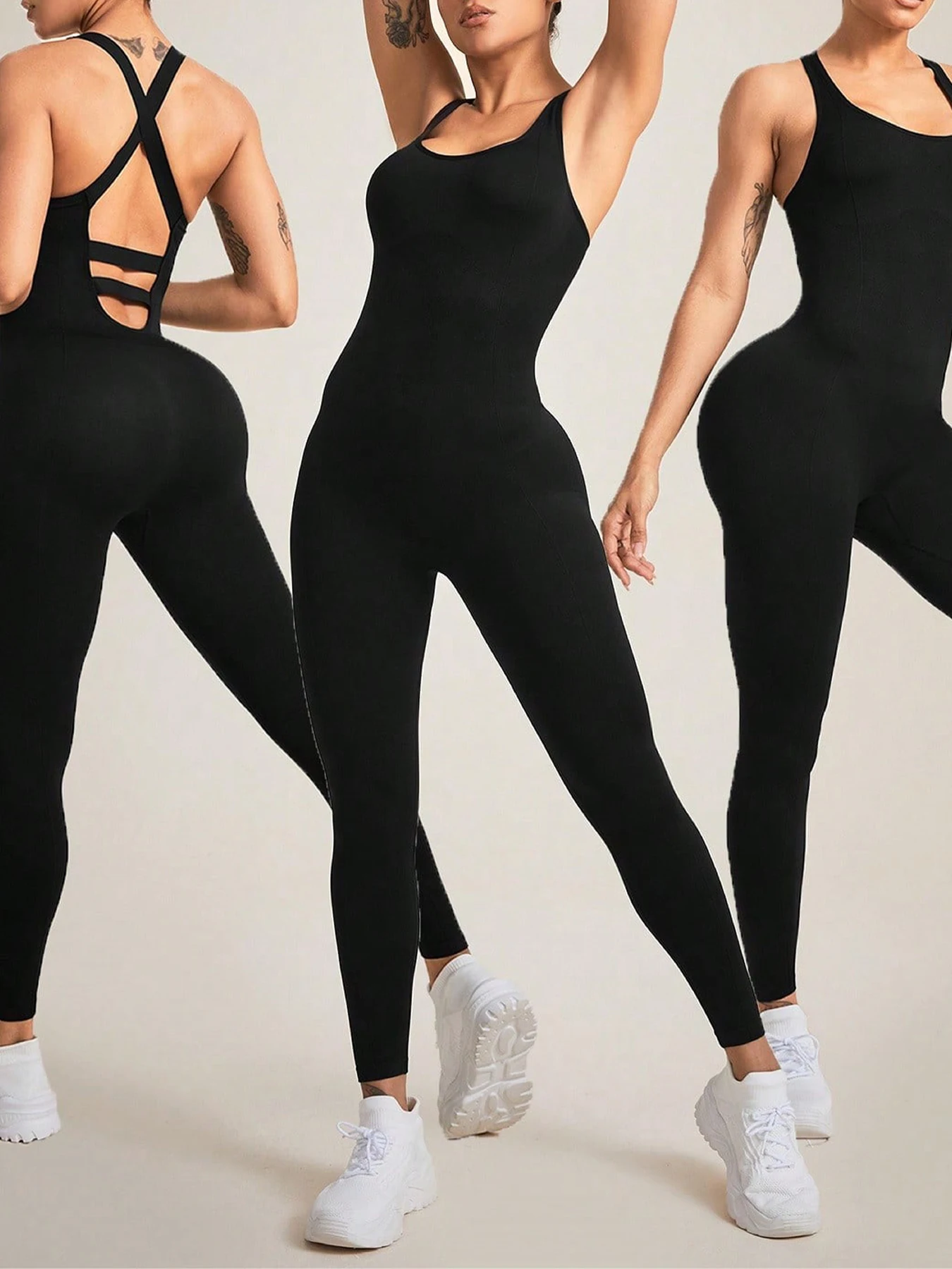 Jumpsuits für Damen, nahtloser einteiliger Yoga-Workout-Strampler Image