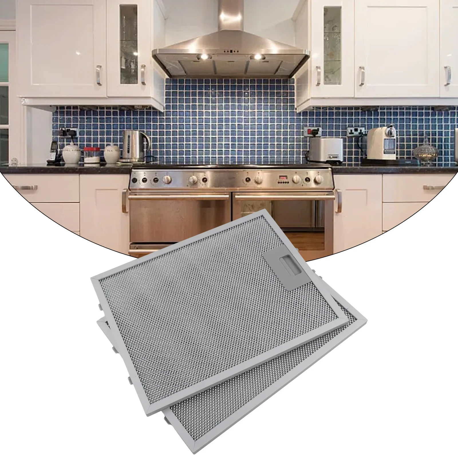 2PCS Dunstabzugshaubenfilter Metallgeflecht Dunstabzugshaube Entlüftungsfilter 320x260 mm Aluminium Metallgeflecht Entlüftungsfilter Dunstabzugshaube Fettfilter Image