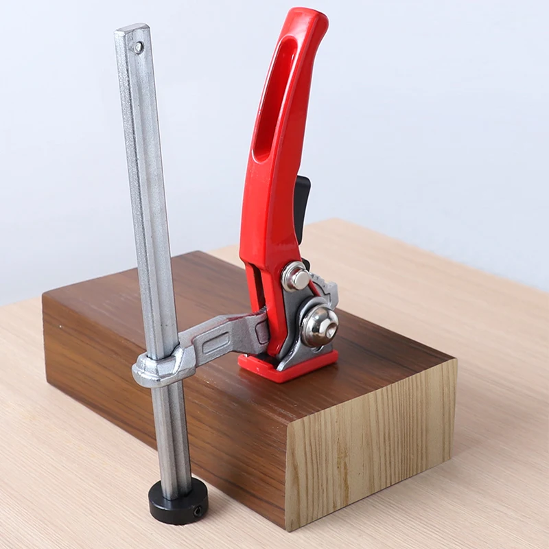 1Pc Holzbearbeitung Desktop Schnell Wirkende Halten Unten Clamp Schnelle Feste Clip Für Holzbearbeitung Bänke 16/19/20/28MM Loch Ratsche F Clamp Image