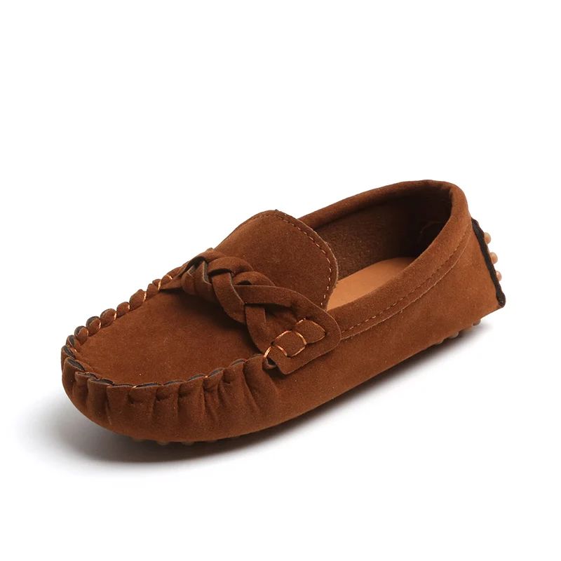 Jungen flache Lederschuhe Mode Kinder Wohnungen Slipper Slipper Mokassins klassische Kinder Party Schuhe weiche atmungsaktive klassische Geflecht Image