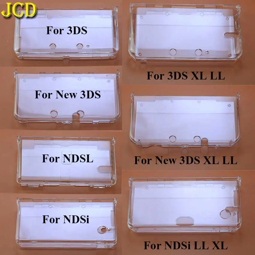 JCD Klar Kristall Schutzhülle Fall Shell Gehäuse Für 3DS 3DSLL 3DSXL Neue 3DS XL LL NDSL NDSi LL XL Für GBA SP Spielkonsole Image
