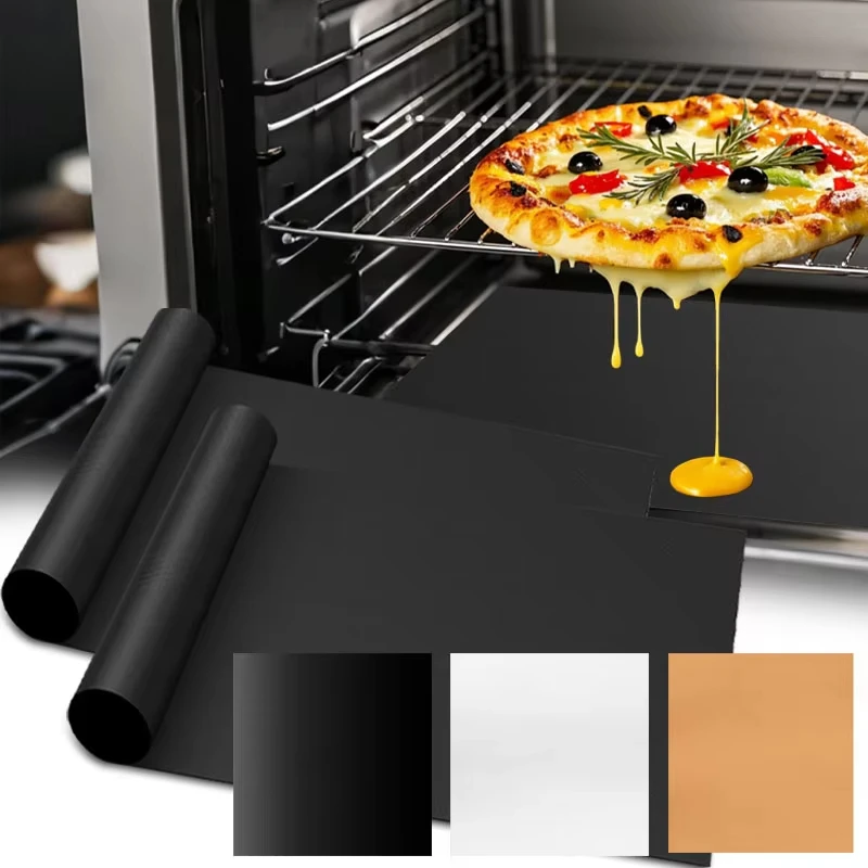 Neue Ofeneinlagen, wiederverwendbar, antihaftbeschichtet, schmutzabweisend, hitzebeständig, Grillmatte für Grill, Kochen, Backzubehör Image