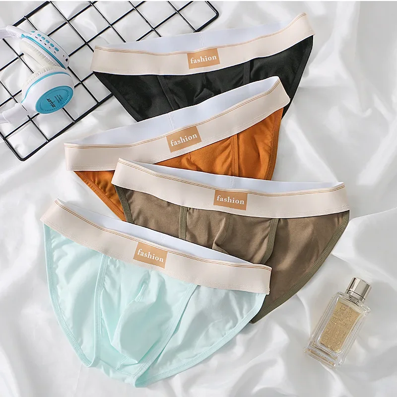 Herrenunterwäsche aus fester Baumwolle, niedriger Bund, sexy, eng, bequem, atmungsaktiv, Herrenunterhose Image