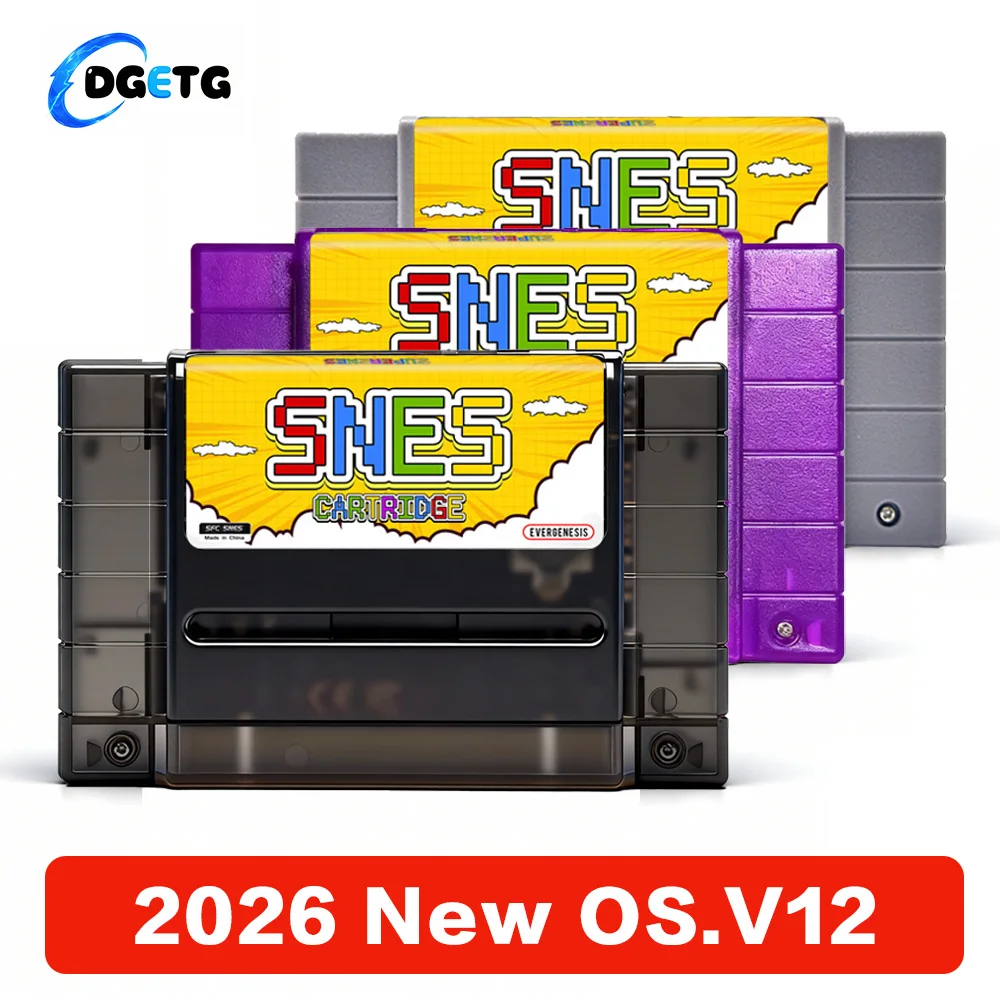 2026 V12 3000 in 1 SNES-Spielkarte mit 8 GB TF-Karte SFC-Spielkassette für SFC Super Famicom US-Spielekonsolen-Spielzubehör Image
