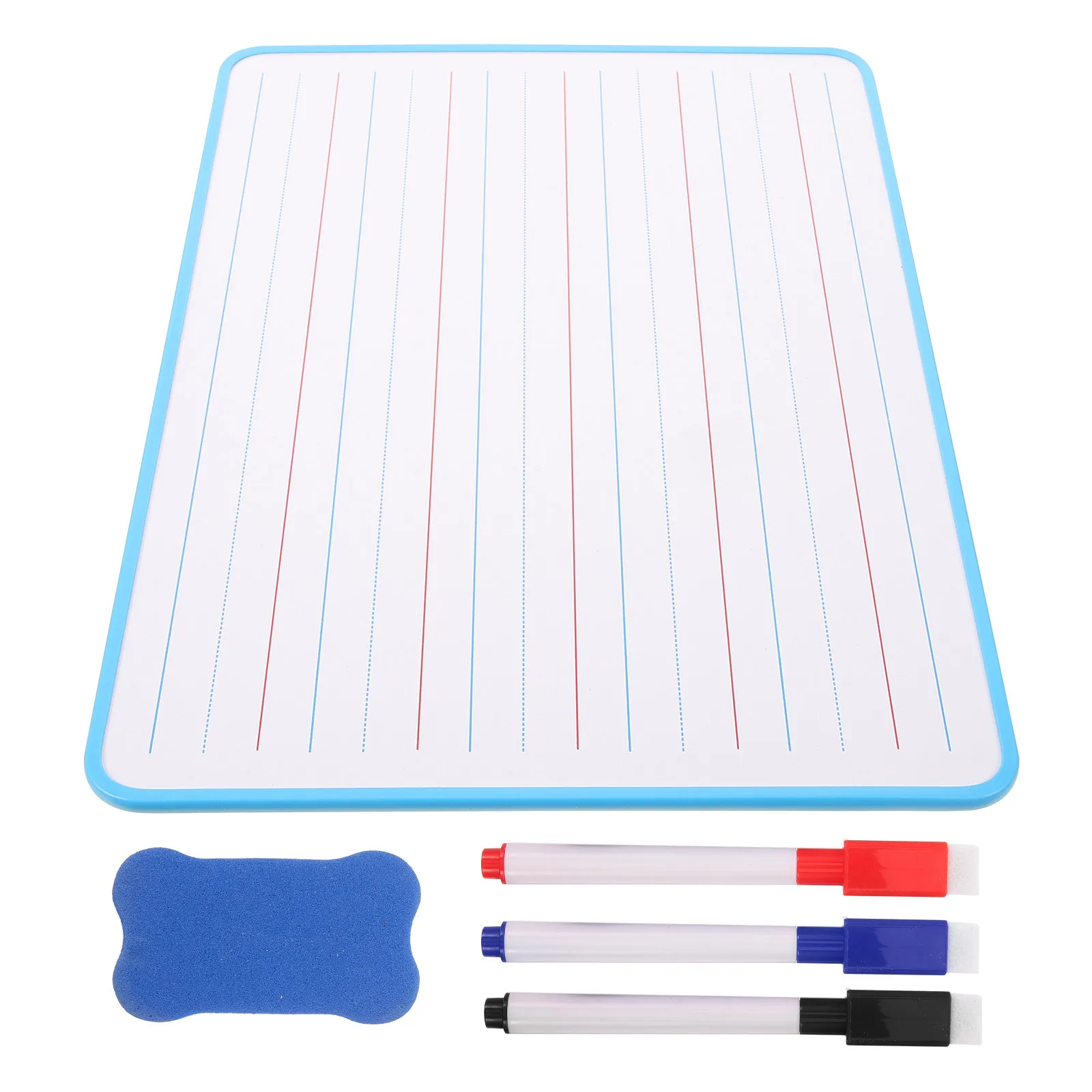 Gefüttertes Whiteboard für doppelseitige kleine trocken abwischbare Tafel, tragbar, leicht, für den Heimgebrauch in der Schule, liniertes Whiteboard, trocken abwischbar Image