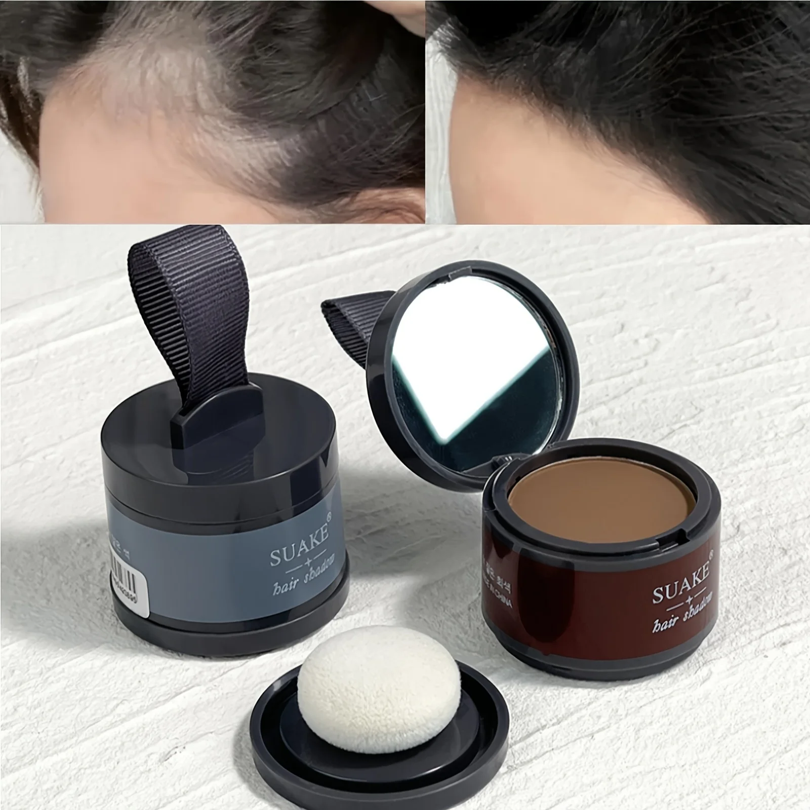 1pc Haar Linie Pulver Schwarz Braun Wurzel Abdeckung Up Natürliche Instant Wasserdicht Haaransatz Schatten Pulver Haar Concealer Abdeckung 4 farben Image
